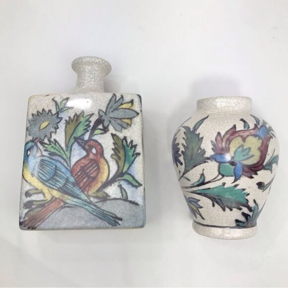 Pottery Barn Iznik Decorative Stoneware Vases Set of Two - Picture 3 of 16